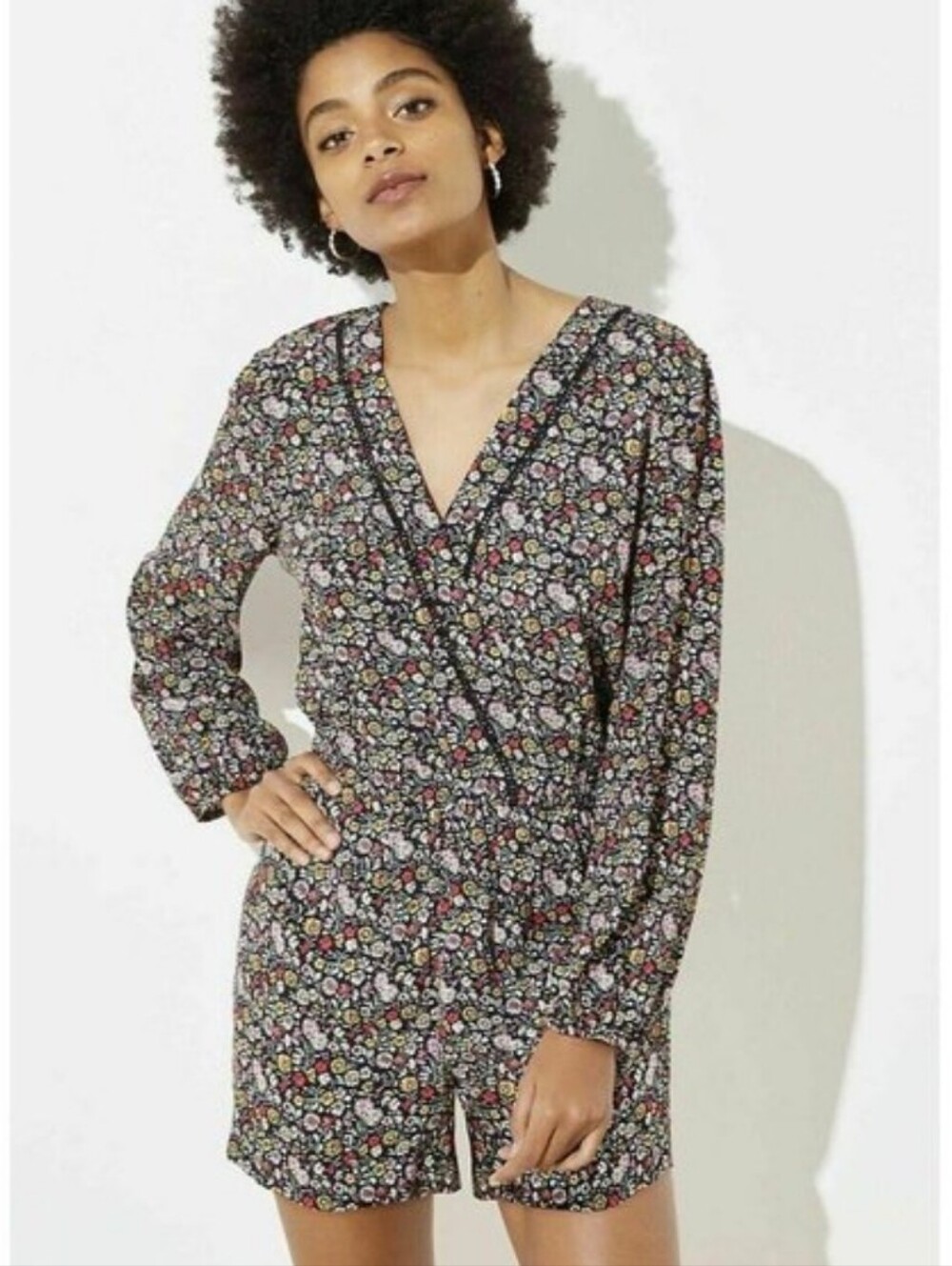 NWT LOFT Floral Short Romper With Pockets
